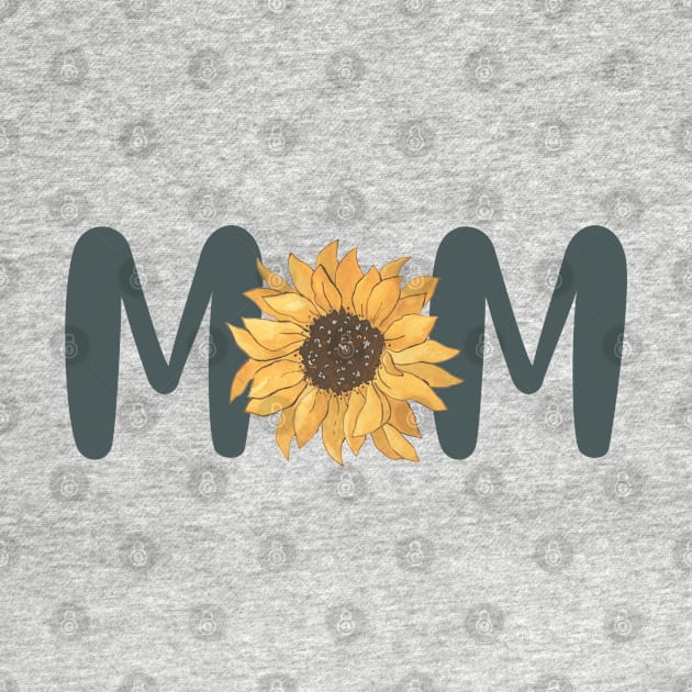 MOM word with sunflower by Don’t Care Co